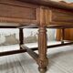 Solid walnut farmhouse castle table 1900 XXL