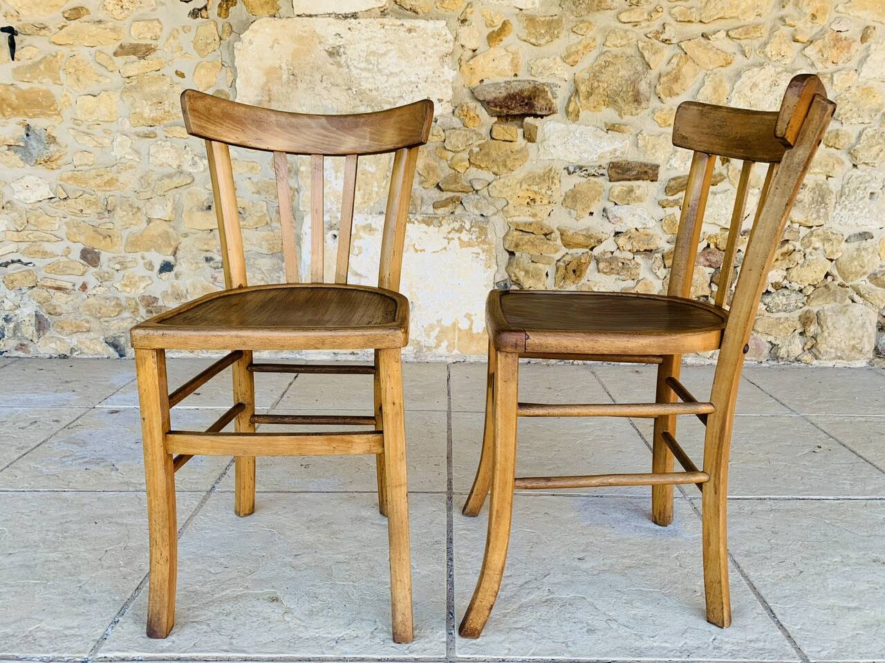 Pair of bistro chairs by Luterma, circa 50-60