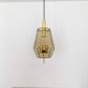 Set of 2 Smoked Glass Pendant Lamps by Glashütte Limburg