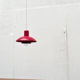 Red pendant lamp model 728 Danish mid-century by Horn, 1960s.
