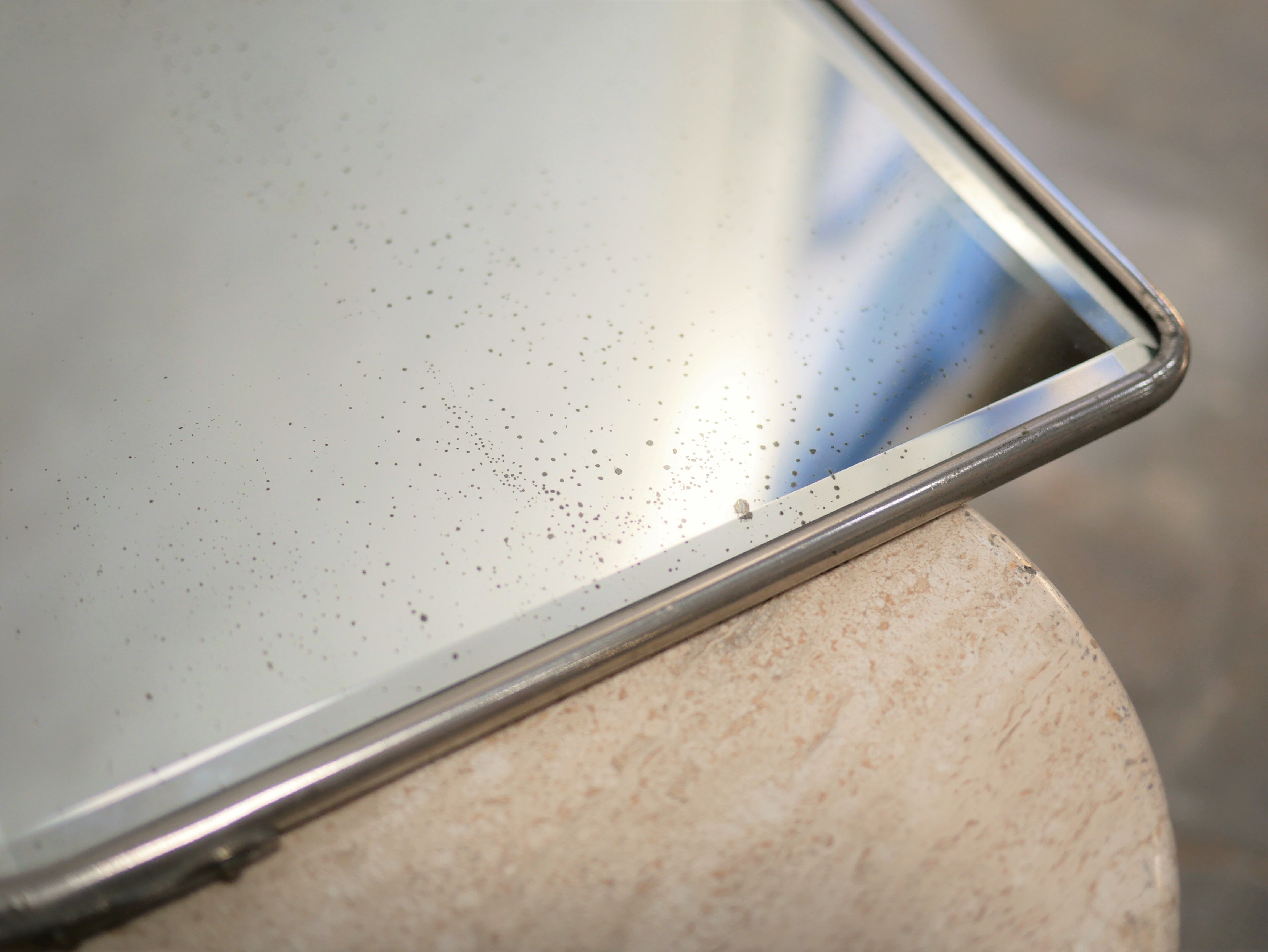 Vintage beveled triptych barber mirror