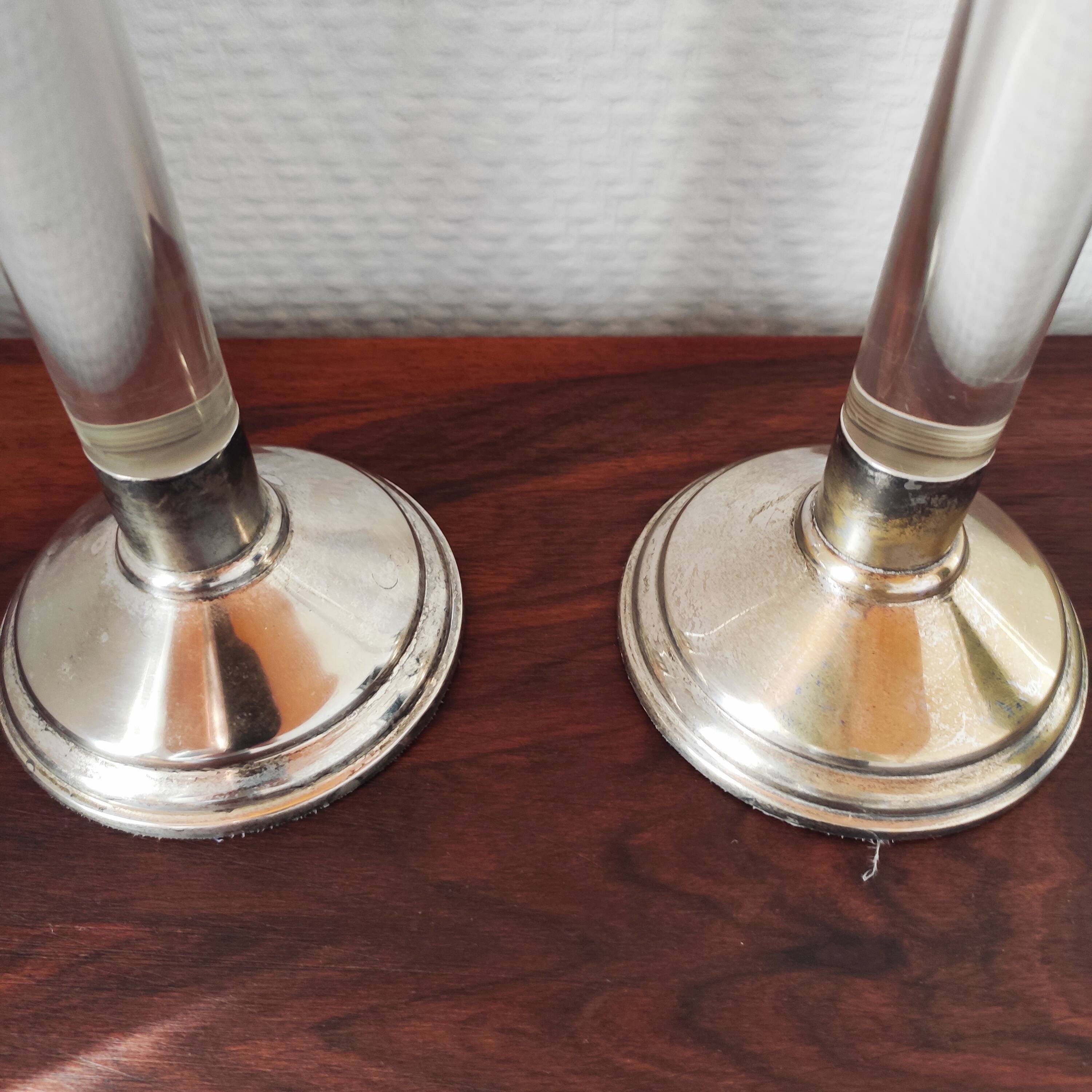 Vintage 70s candlestick pair