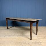 Rustic French oak farmhouse dining table