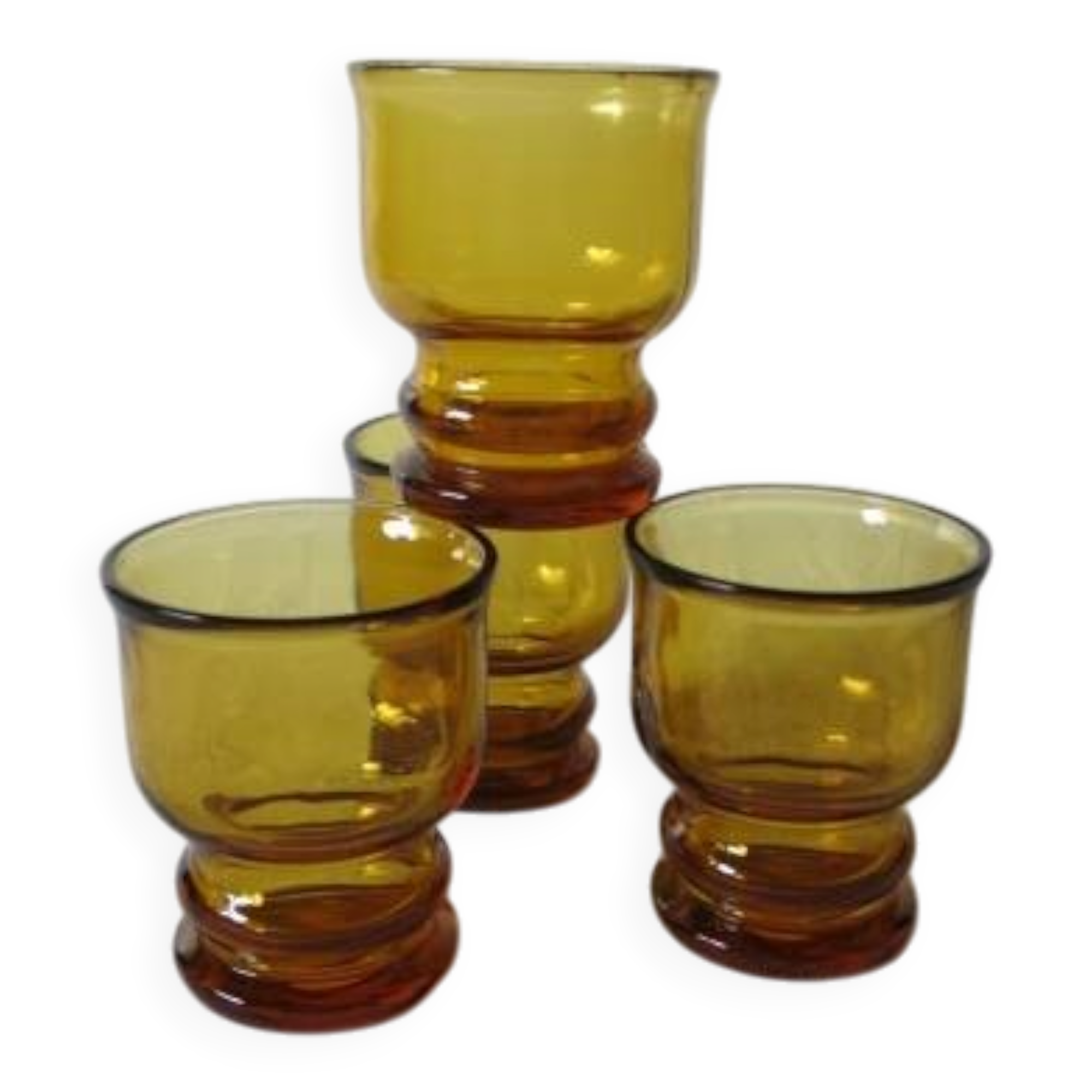 4 verres ambré Pernod