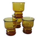 4 verres ambré Pernod