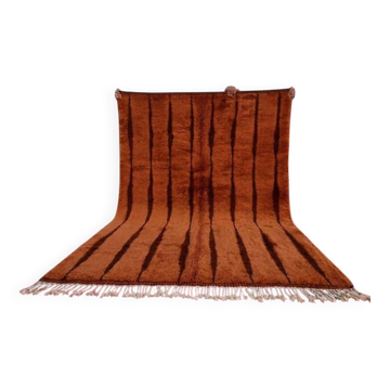 Moroccan orange-brown Berber rug in wool 400x300 cm – Large XXL rug