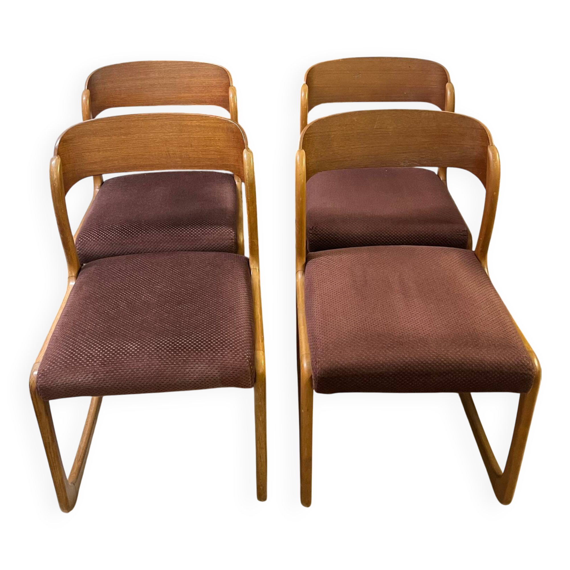 4 Baumann sleigh chairs