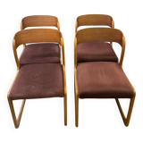 4 Baumann sleigh chairs