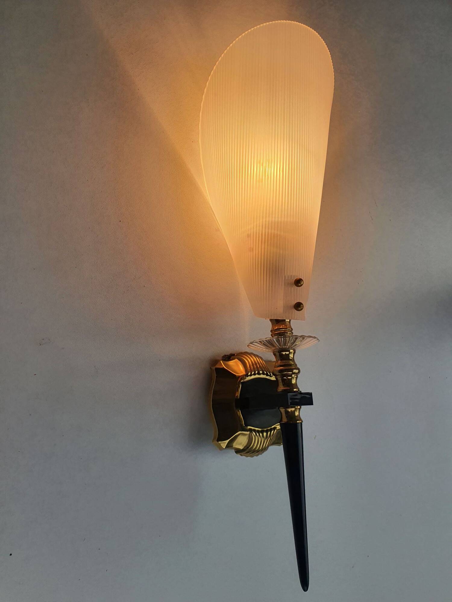 Pair of 50s rockabilly torch wall lights