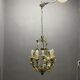 Tole Ceramic Flower Italian Chandelier 1960’s 