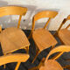 Set of 6 yellow bistro chairs