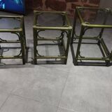 Vintage nesting table, green color