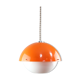 Space Age Italian Orange Plexiglass Pendant Lamp, 1970s