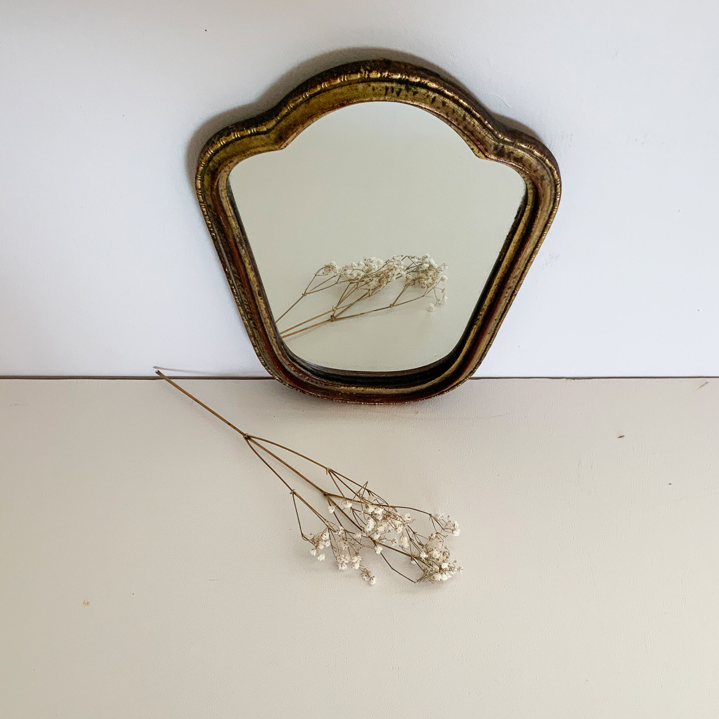 Small gilded wooden mirror