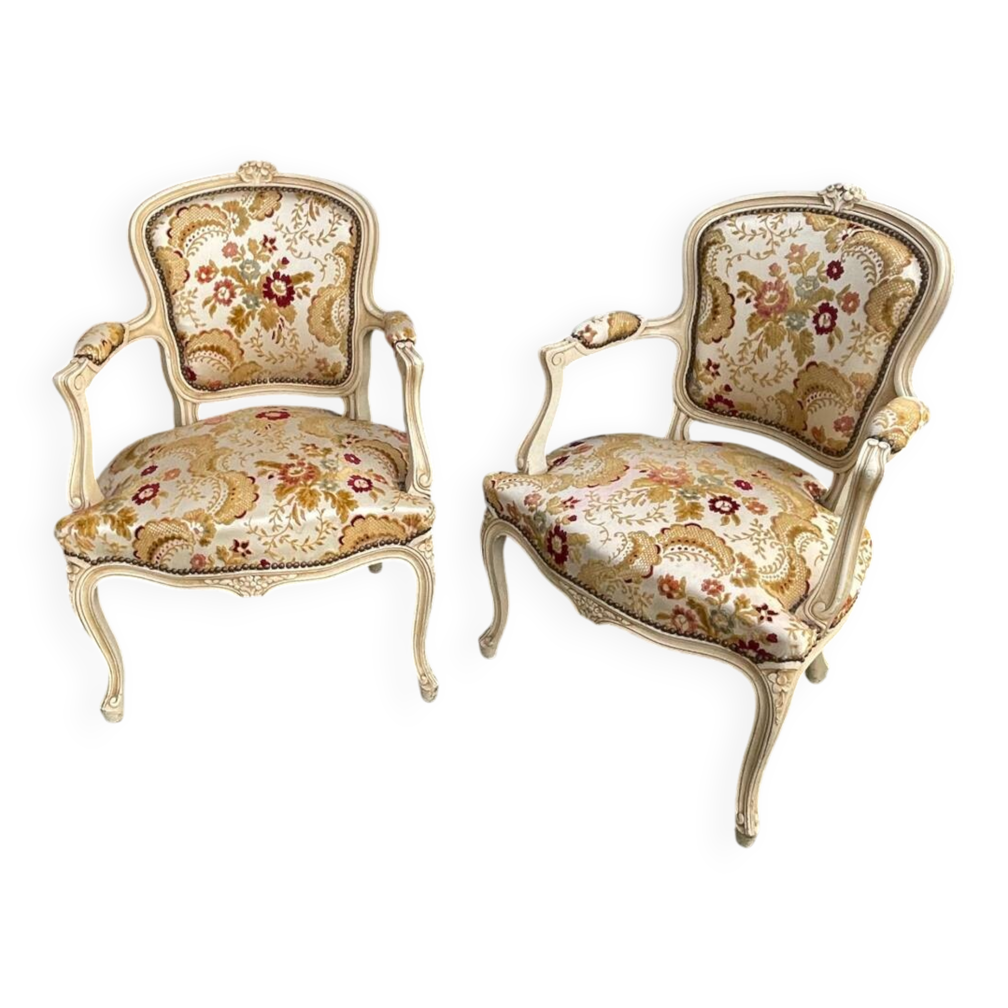 Pair of LXV style armchairs