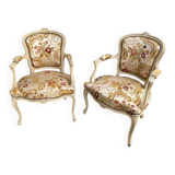 Pair of LXV style armchairs