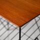 Pair of wooden and metal side tables