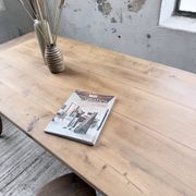 Table de ferme merisier pieds galbés XIXème