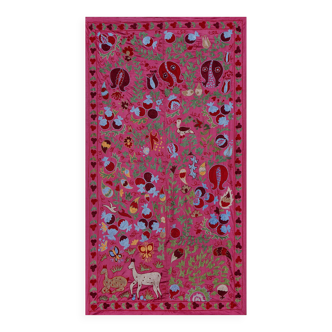 Hand-knotted rug, vintage Turkish rug 105x184 cm