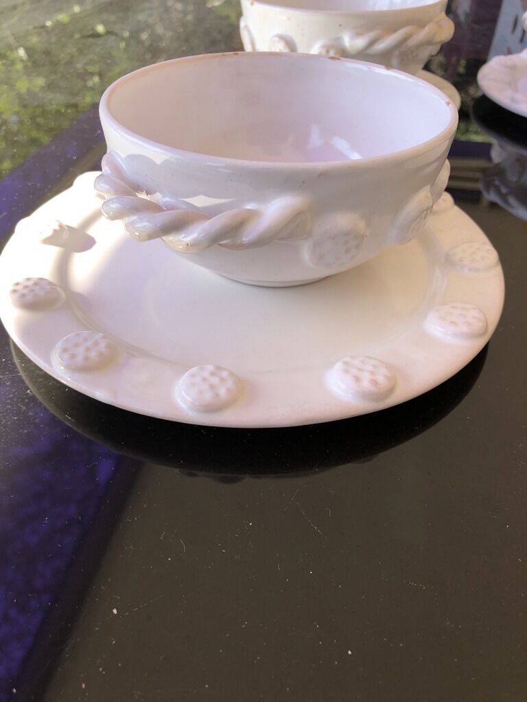 Breakfast service crafted earthenware