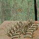Handcrafted brass gazelle knife rests x12