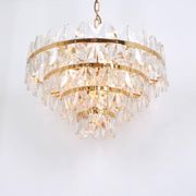 Chandelier Kalmar 'Corina', gilded brass and glass, Austria, 1970.