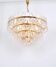 Chandelier Kalmar 'Corina', gilded brass and glass, Austria, 1970.