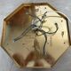 Midcentury brass/glass ceiling lamp/flush mount or wall lamp, 1960s