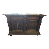 Renaissance style 2-door walnut sideboard
