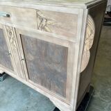 Raw wood sideboard