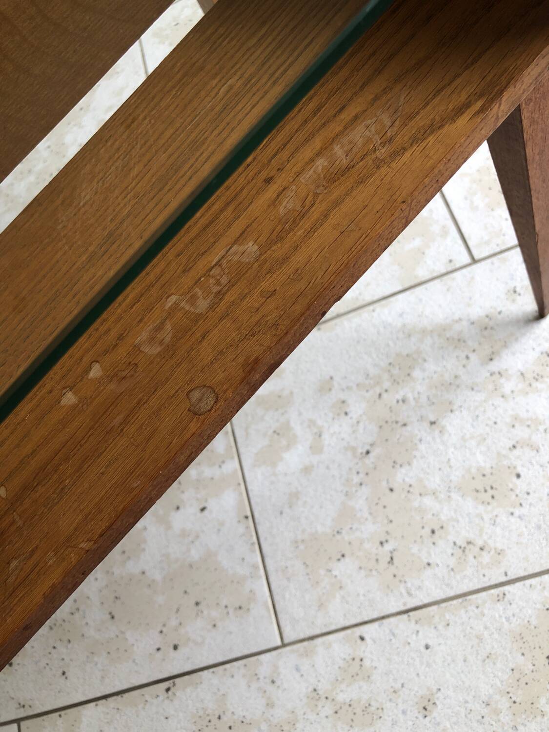 Scandinavian coffee table from the 60s glass top