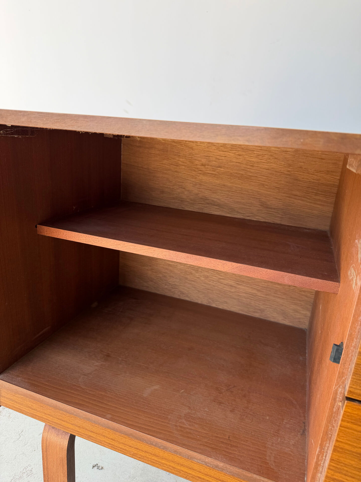 Teak sideboard with Scandinavian design by Schreiber from the 1970s.