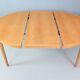 Danish Oak Round Extendable Dining Table By Rosengaarden 1960 Denmark