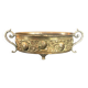 Table planter in embossed brass with floral motif late 19th century