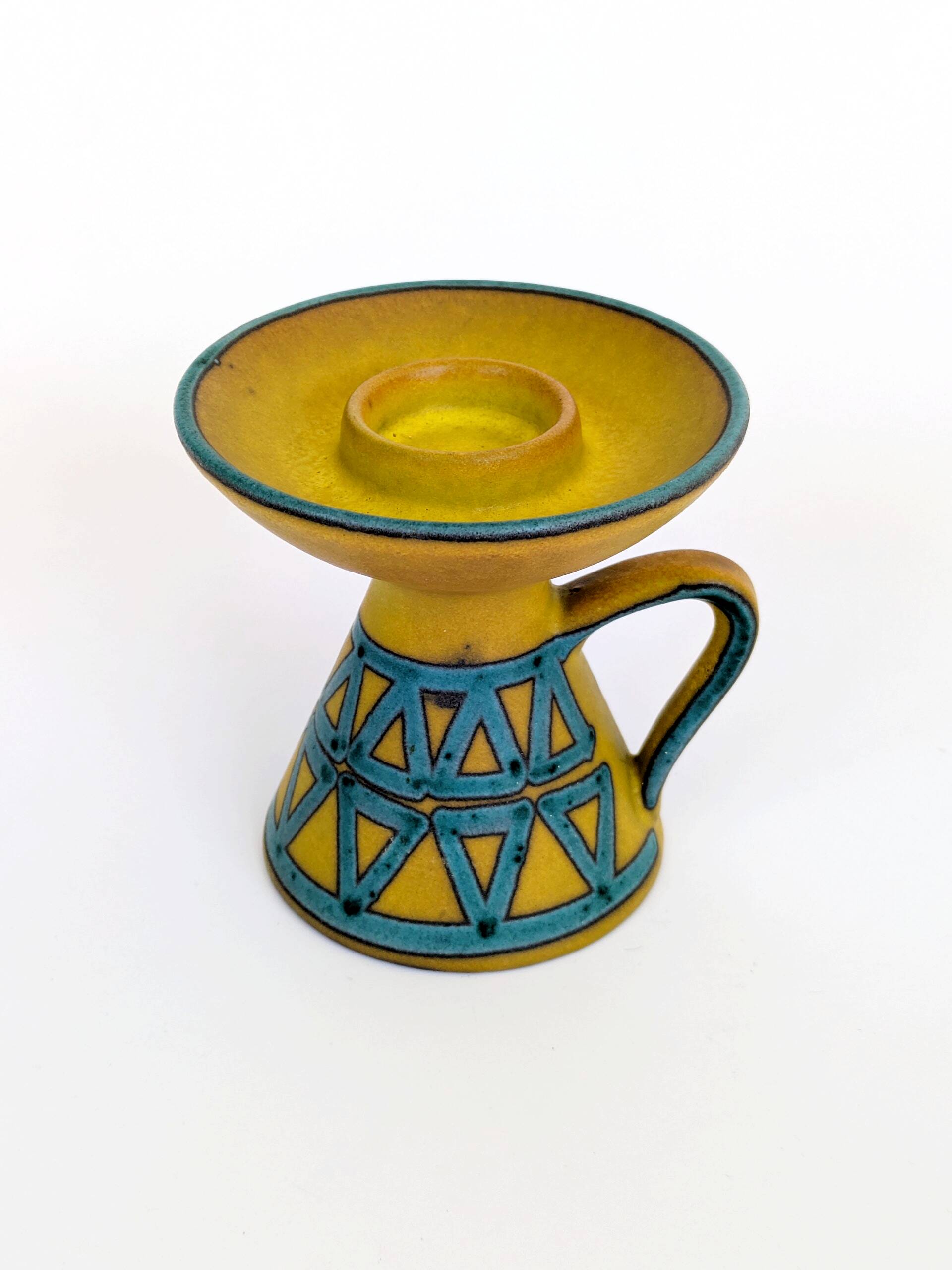 Ceramano Ceramic Candle Holder | West German Pottery 1960s