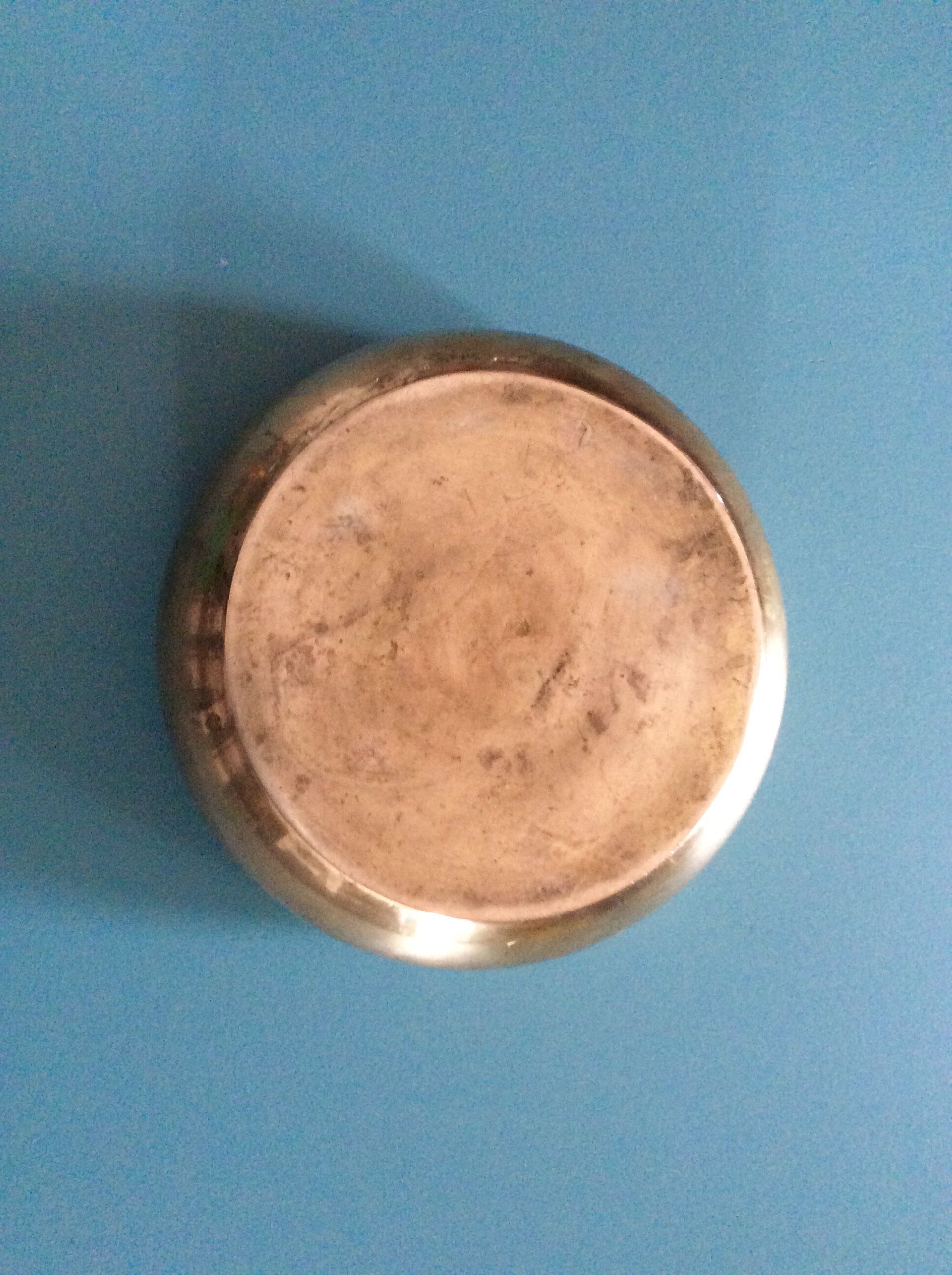 Vintage brass round ashtray