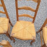 6 Louis XV style oak chairs