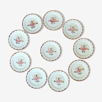 10 Longchamp dessert plates Agen model