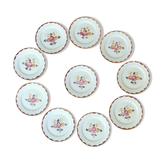 10 assiettes à dessert Longchamp modèle Agen