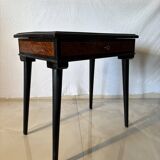 Coiffeuse ancienne style Napoléon III – Bois noirci et loupe de noyer