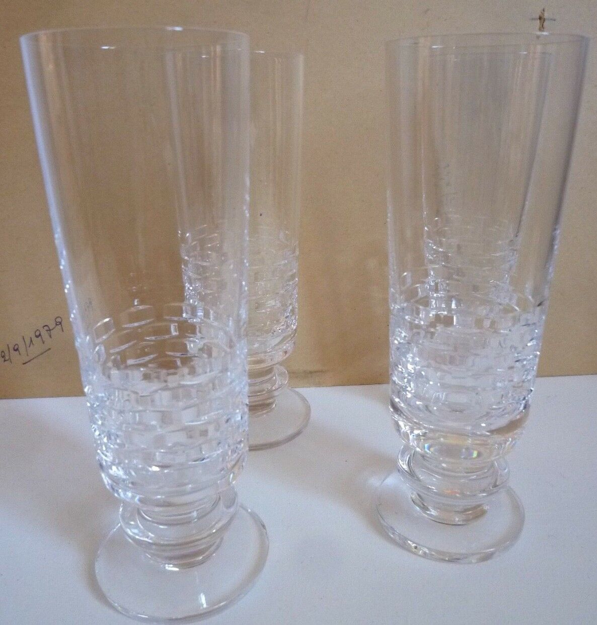 4 champagne flute - Vannes crystal