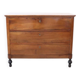 Antique Chest Of Drawers In Solid Walnut, Italy 19th Century