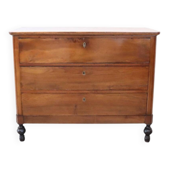 Antique Chest Of Drawers In Solid Walnut, Italy 19th Century