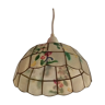 Painted mother-of-pearl pendant lamp