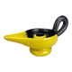 Mid-century yellow and black ceramic cellar rat candle holder