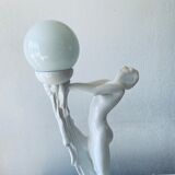Lampe danseuse nue en céramique