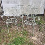 4 chaises en fer forgé