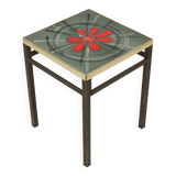 Vintage Square Ceramic Plant Table Tile Table Sixties