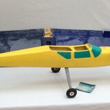Model airplane circa 1980 years with gasoline engine in plastic dimension H-25cm- L-105- Pr-170
