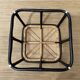 Pouf ou table basse d'appoint en rotin et cannage